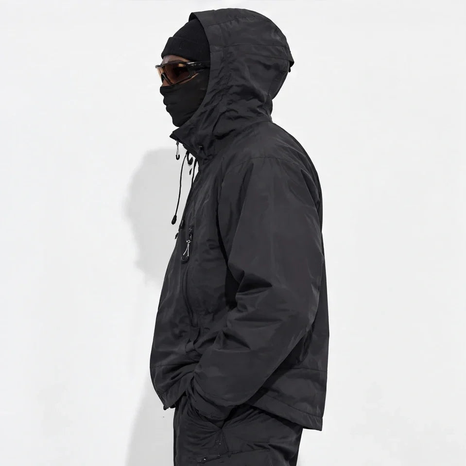 Wick - Unisex Windproof Breathable & Duck Down Waterproof Jacket - Black