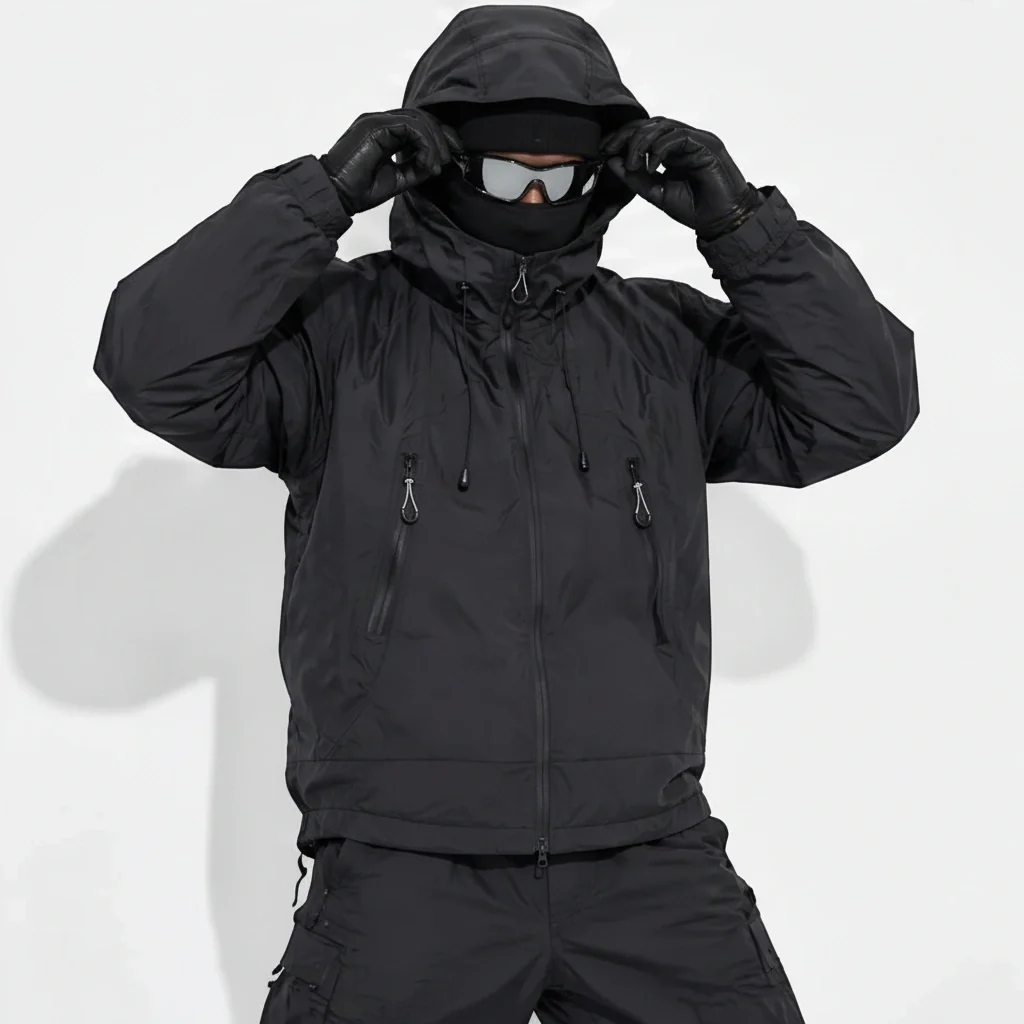 Wick - Unisex Windproof Breathable & Duck Down Waterproof Jacket - Black