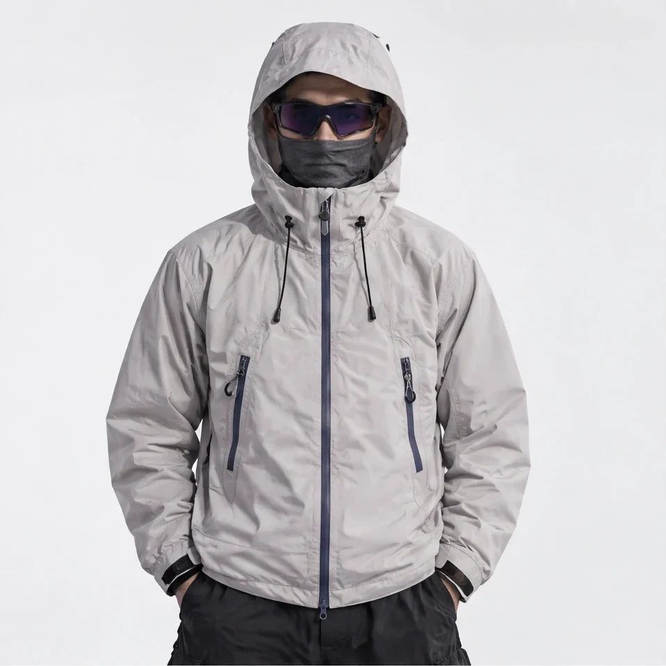 Wick - Unisex Windproof Breathable & Duck Down Waterproof Jacket - Light Grey