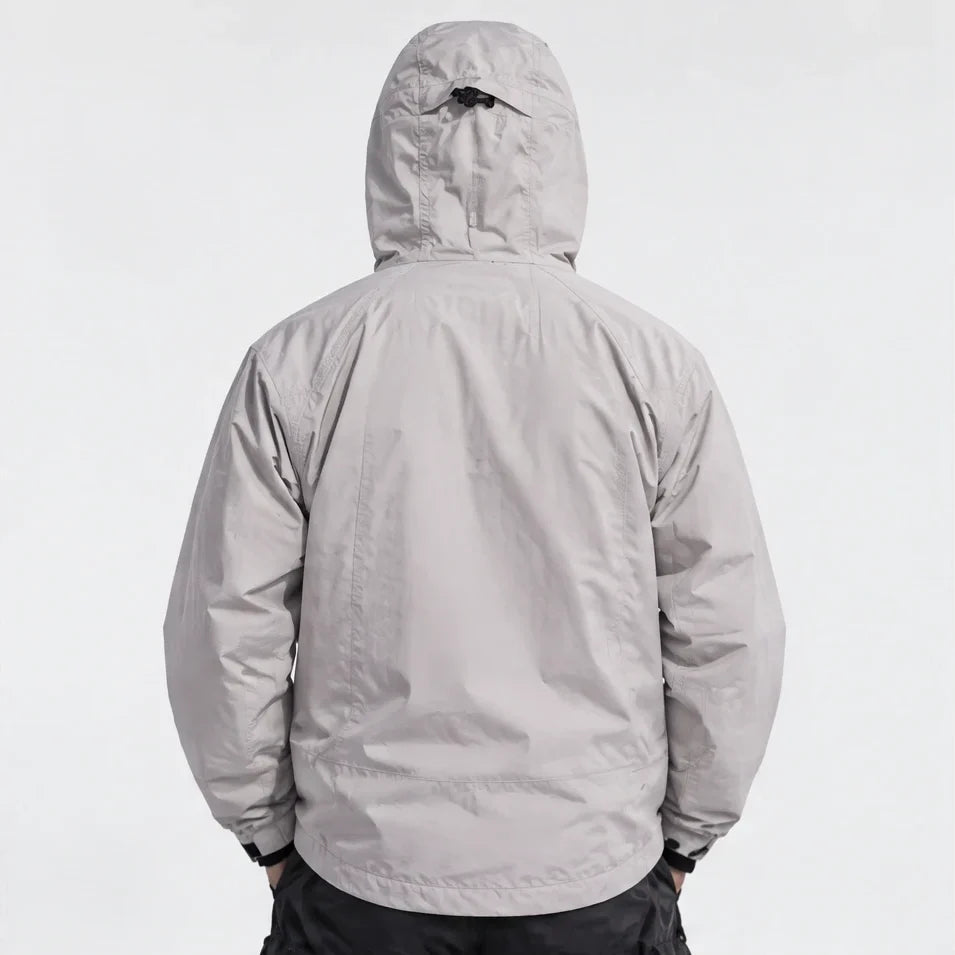 Wick - Unisex Windproof Breathable & Duck Down Waterproof Jacket - Light Grey
