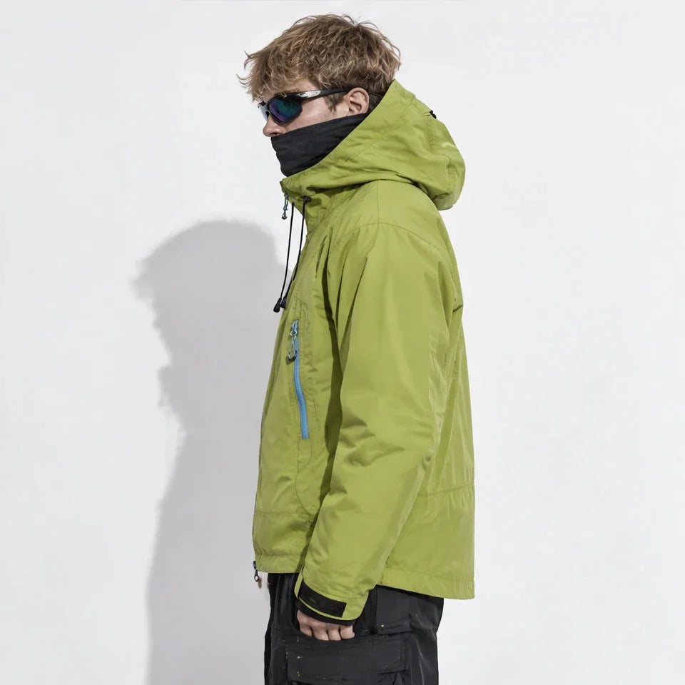 Wick - Unisex Windproof Breathable & Duck Down Waterproof Jacket - Military Green