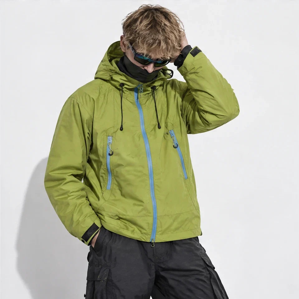 Wick - Unisex Windproof Breathable & Duck Down Waterproof Jacket - Military Green