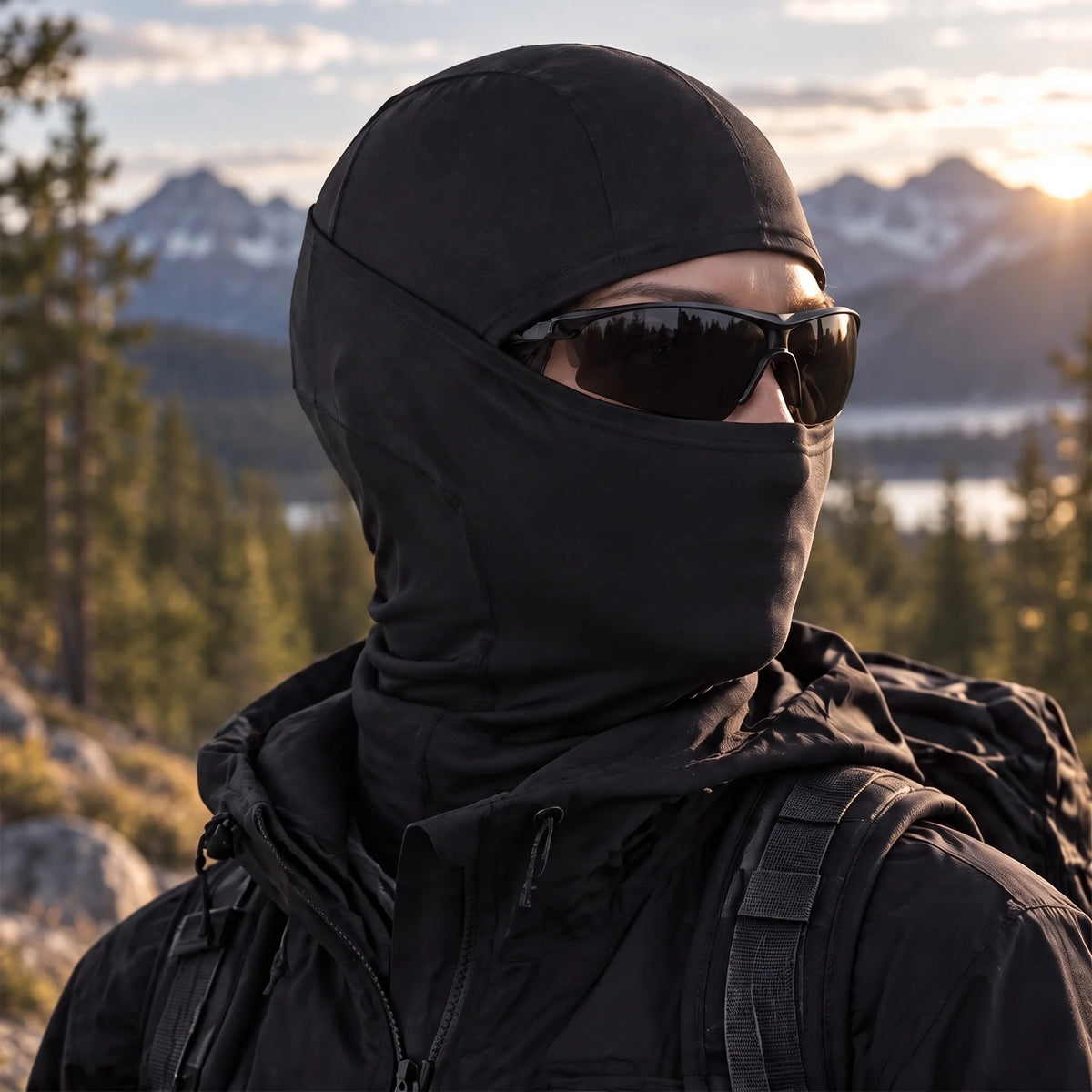 Holm - Unisex Breathable Multi-Way Neck Gaiter - Black