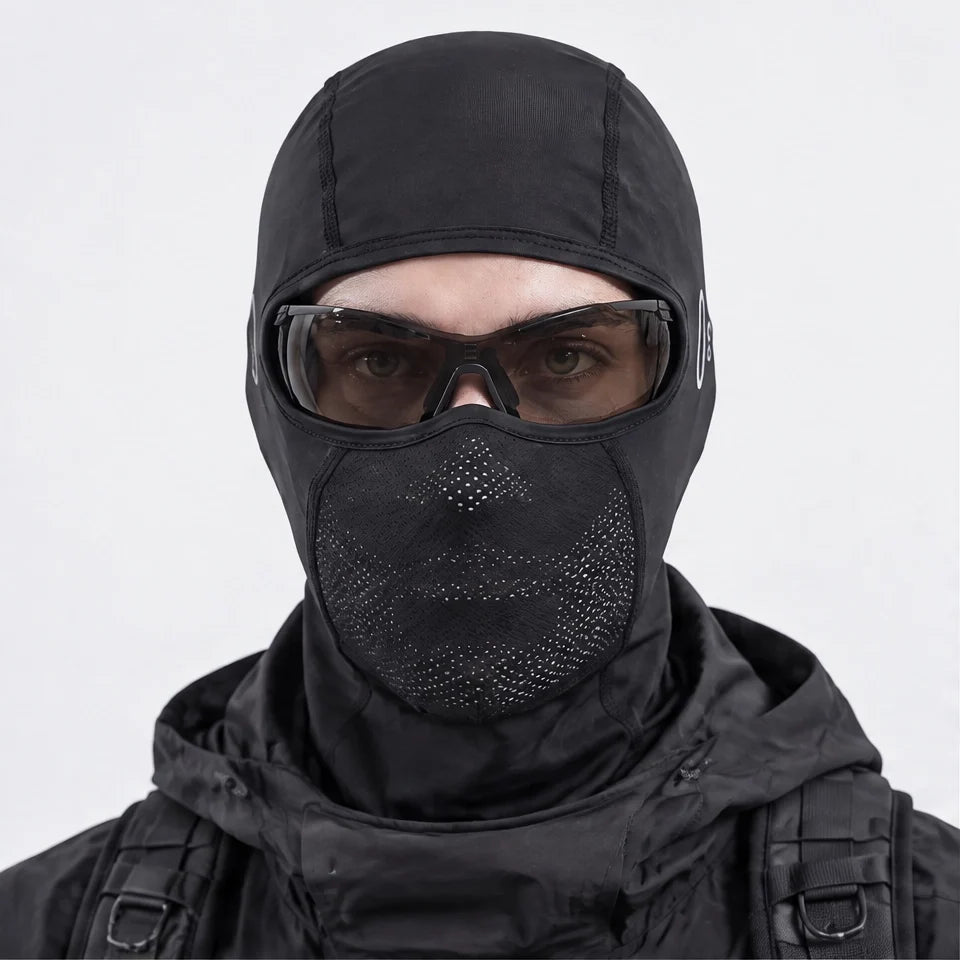Raise - Unisex Breathable Mesh-Vent Neck Gaiter - Warm black