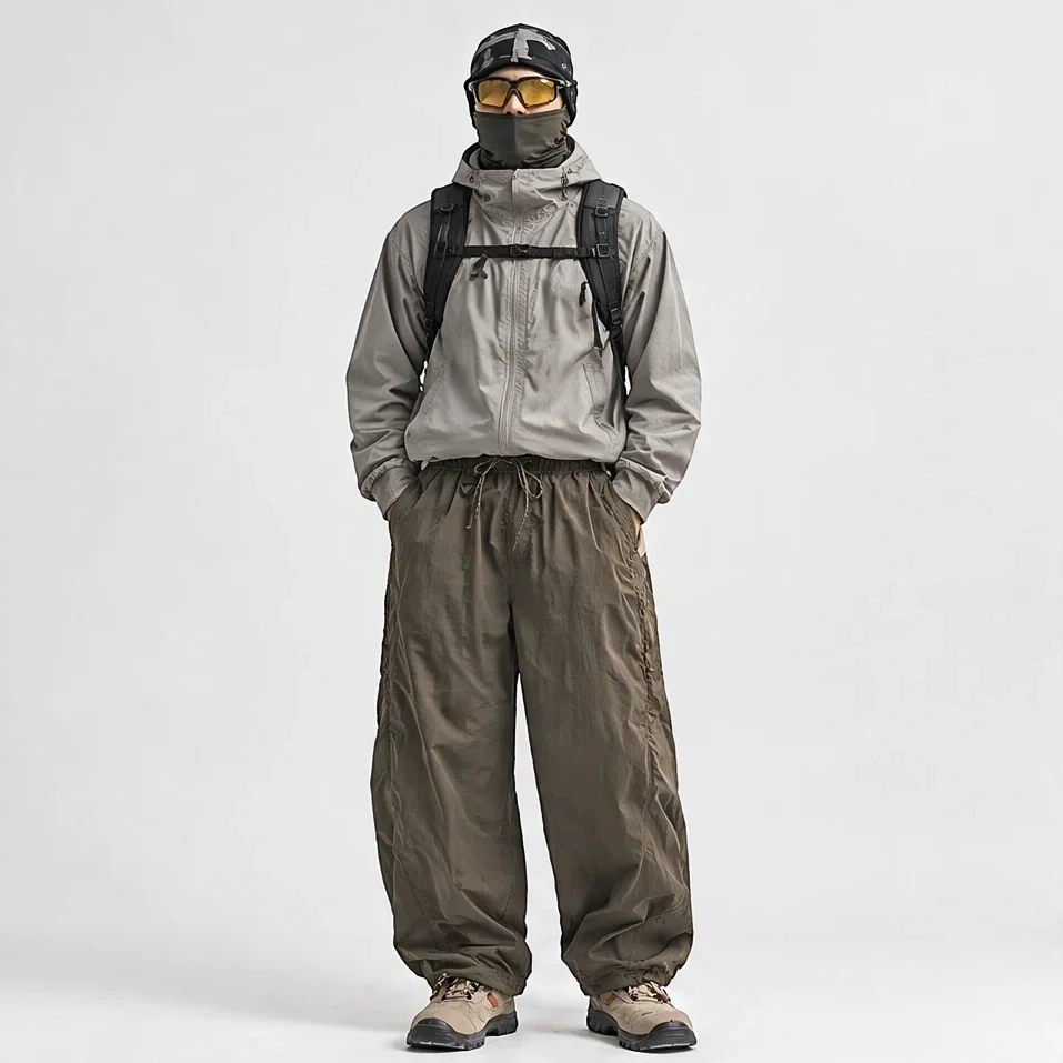 Eyre - Unisex Quick-Dry Windproof & Colour-Block Waterproof Trousers - Camel
