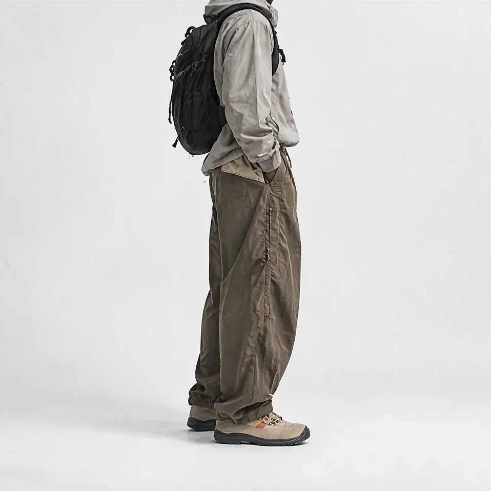 Eyre - Unisex Quick-Dry Windproof & Colour-Block Waterproof Trousers - Camel