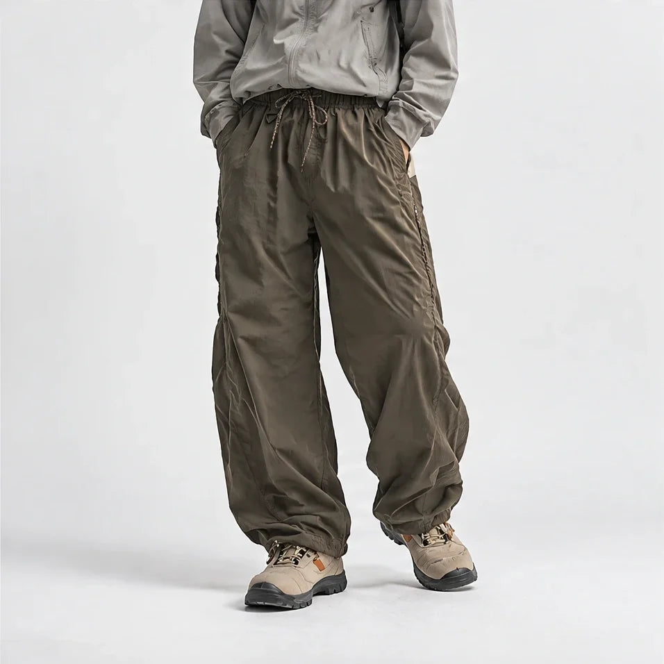 Eyre - Unisex Quick-Dry Windproof & Colour-Block Waterproof Trousers - Camel