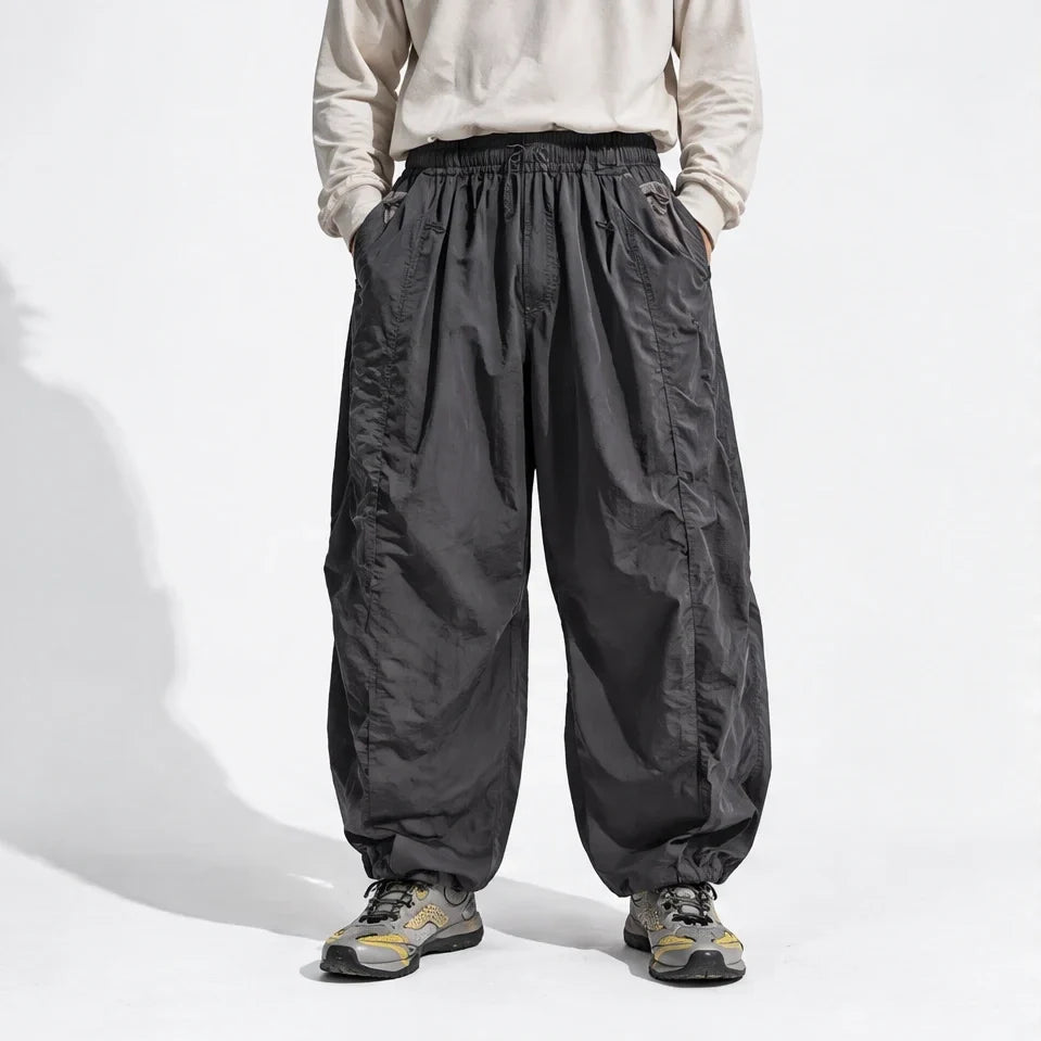 Eyre - Unisex Quick-Dry Windproof & Colour-Block Waterproof Trousers - Dark Grey