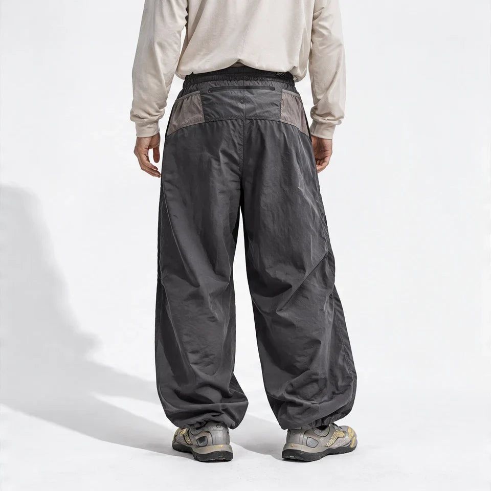 Eyre - Unisex Quick-Dry Windproof & Colour-Block Waterproof Trousers - Dark Grey