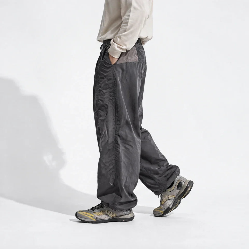 Eyre - Unisex Quick-Dry Windproof & Colour-Block Waterproof Trousers - Dark Grey