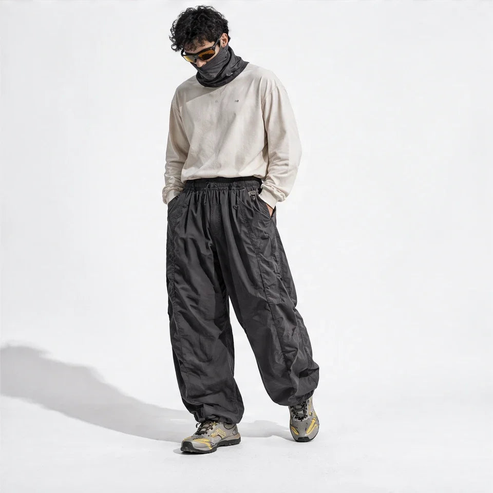 Eyre - Unisex Quick-Dry Windproof & Colour-Block Waterproof Trousers - Dark Grey