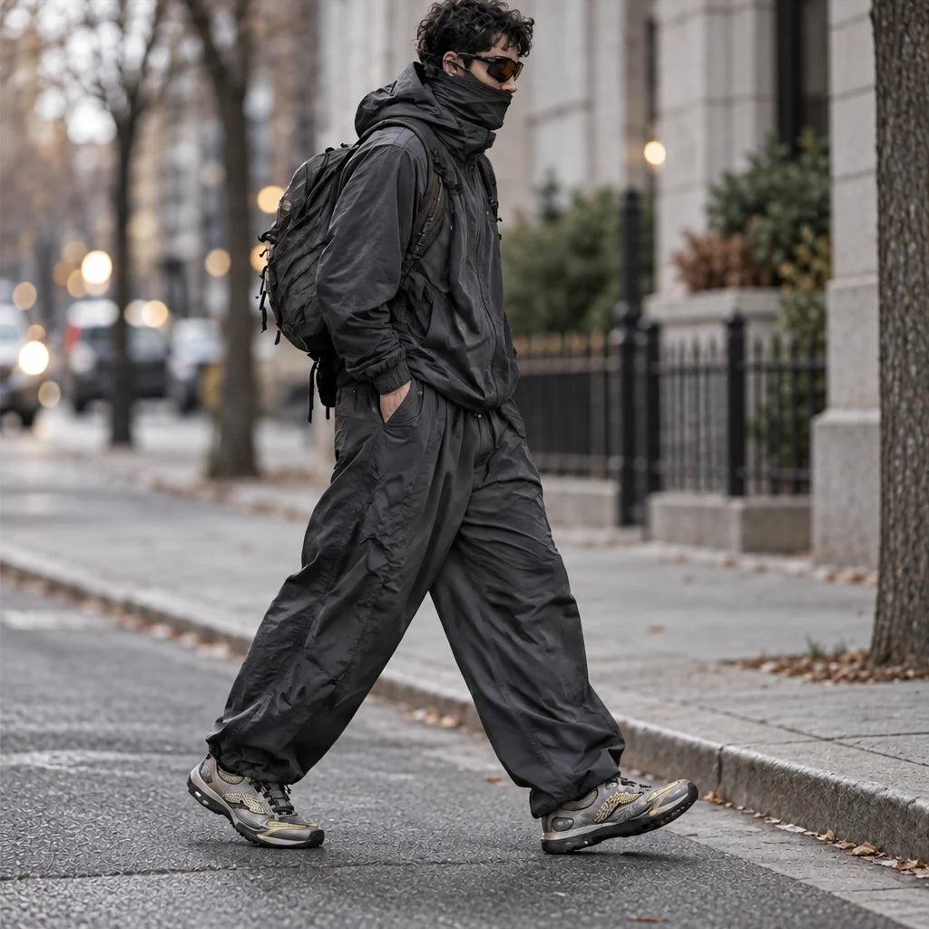 Eyre - Unisex Quick-Dry Windproof & Colour-Block Waterproof Trousers - Dark Grey