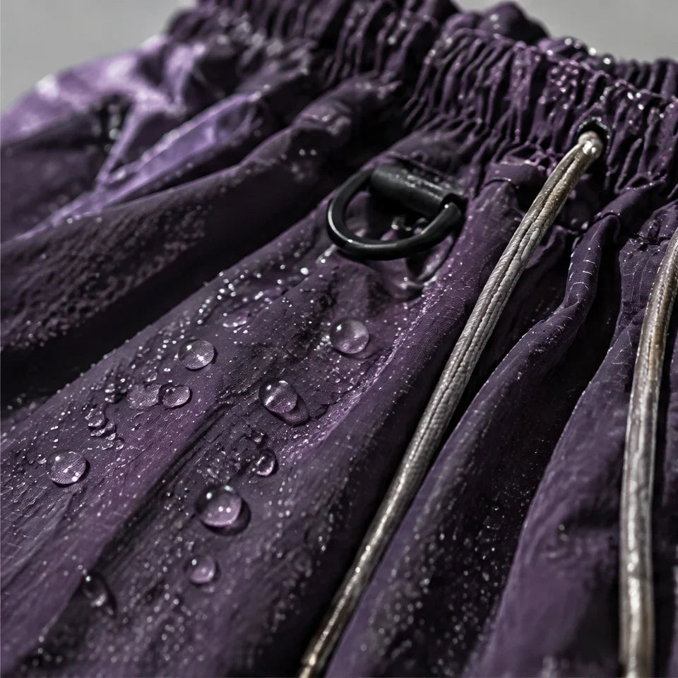 Eyre - Unisex Quick-Dry Windproof & Colour-Block Waterproof Trousers - Deep Purple