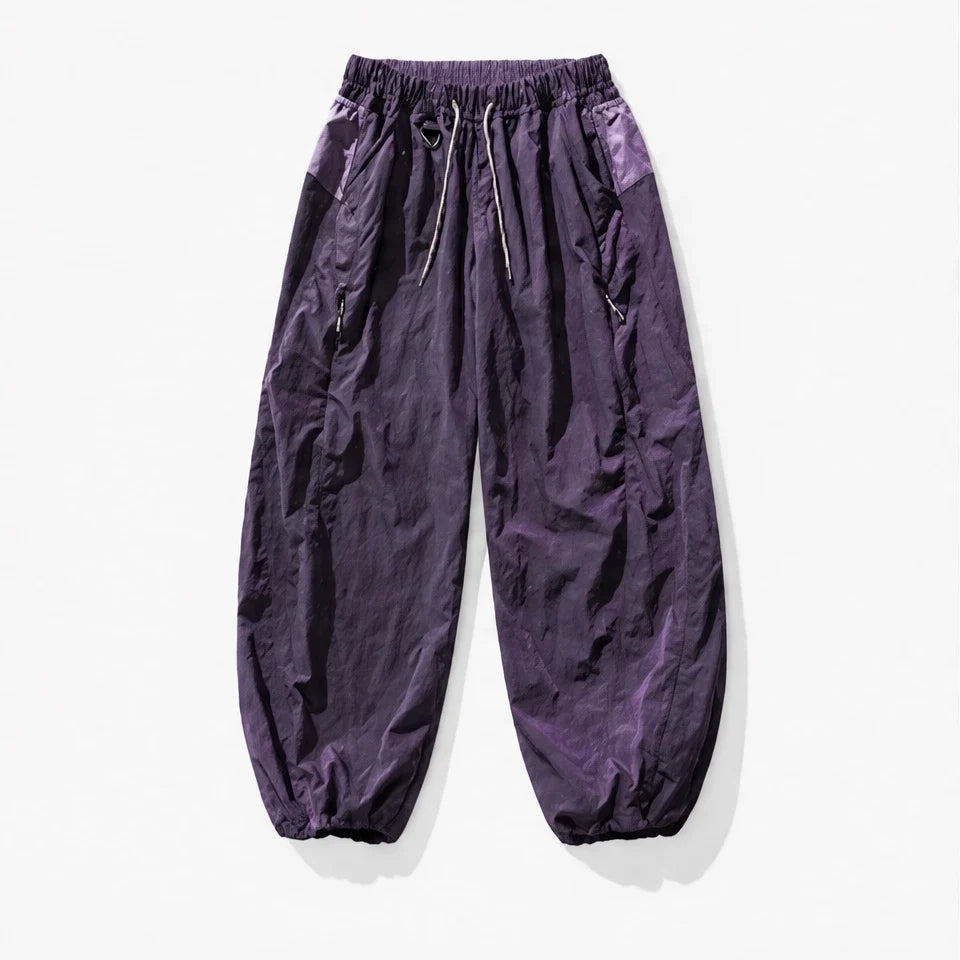 Eyre - Unisex Quick-Dry Windproof & Colour-Block Waterproof Trousers - Deep Purple