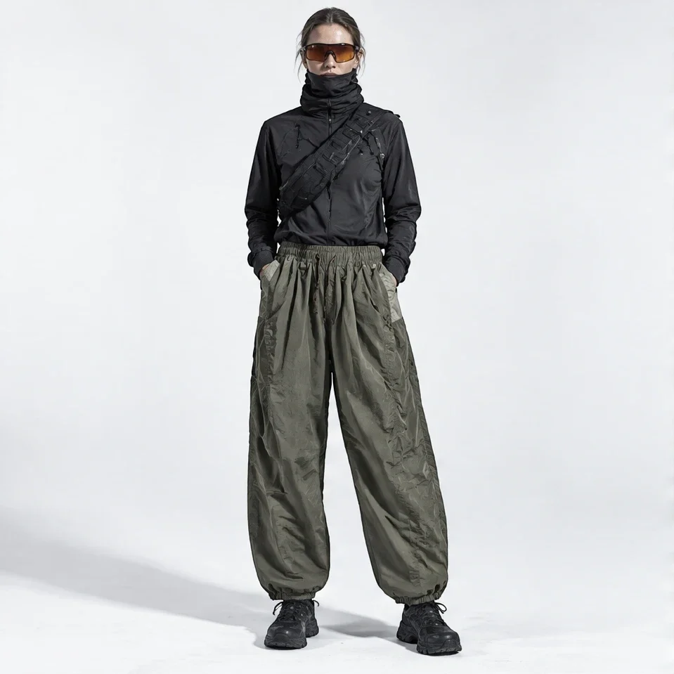 Eyre - Unisex Quick-Dry Windproof & Colour-Block Waterproof Trousers - Light Army Green