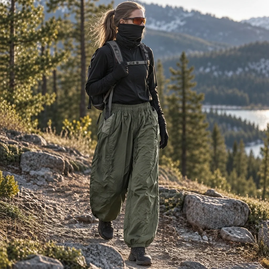 Eyre - Unisex Quick-Dry Windproof & Colour-Block Waterproof Trousers - Light Army Green