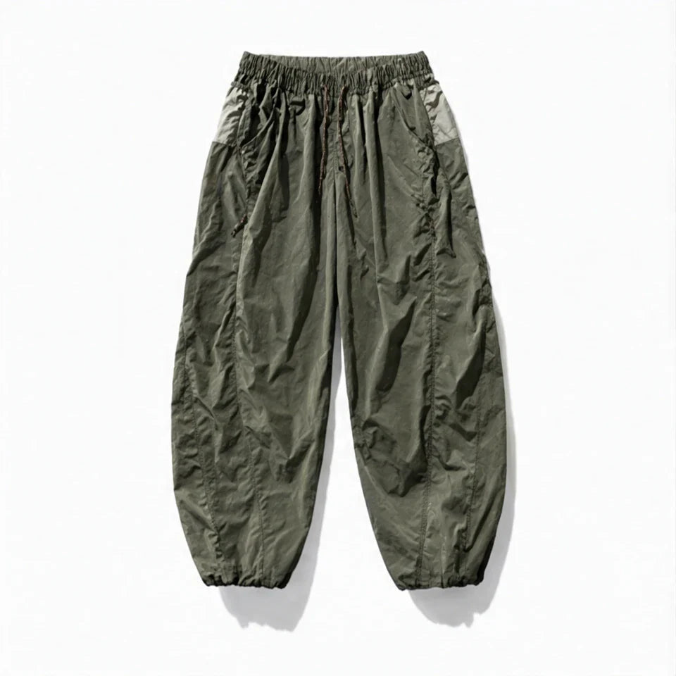 Eyre - Unisex Quick-Dry Windproof & Colour-Block Waterproof Trousers - Light Army Green