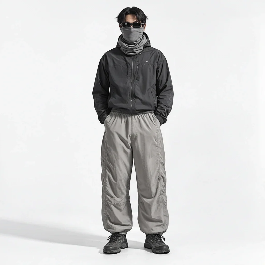 Eyre - Unisex Quick-Dry Windproof & Colour-Block Waterproof Trousers - Light Grey