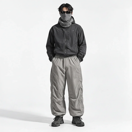 Eyre - Unisex Quick-Dry Windproof & Colour-Block Waterproof Trousers - Light Grey