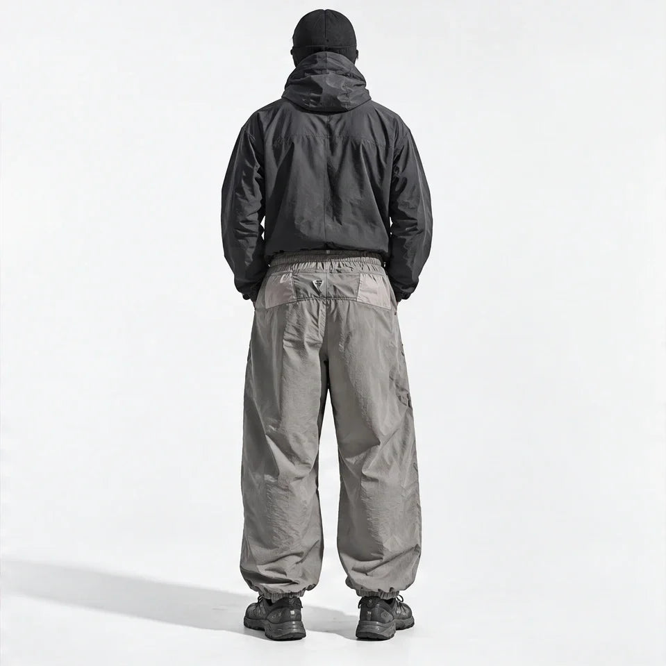 Eyre - Unisex Quick-Dry Windproof & Colour-Block Waterproof Trousers - Light Grey