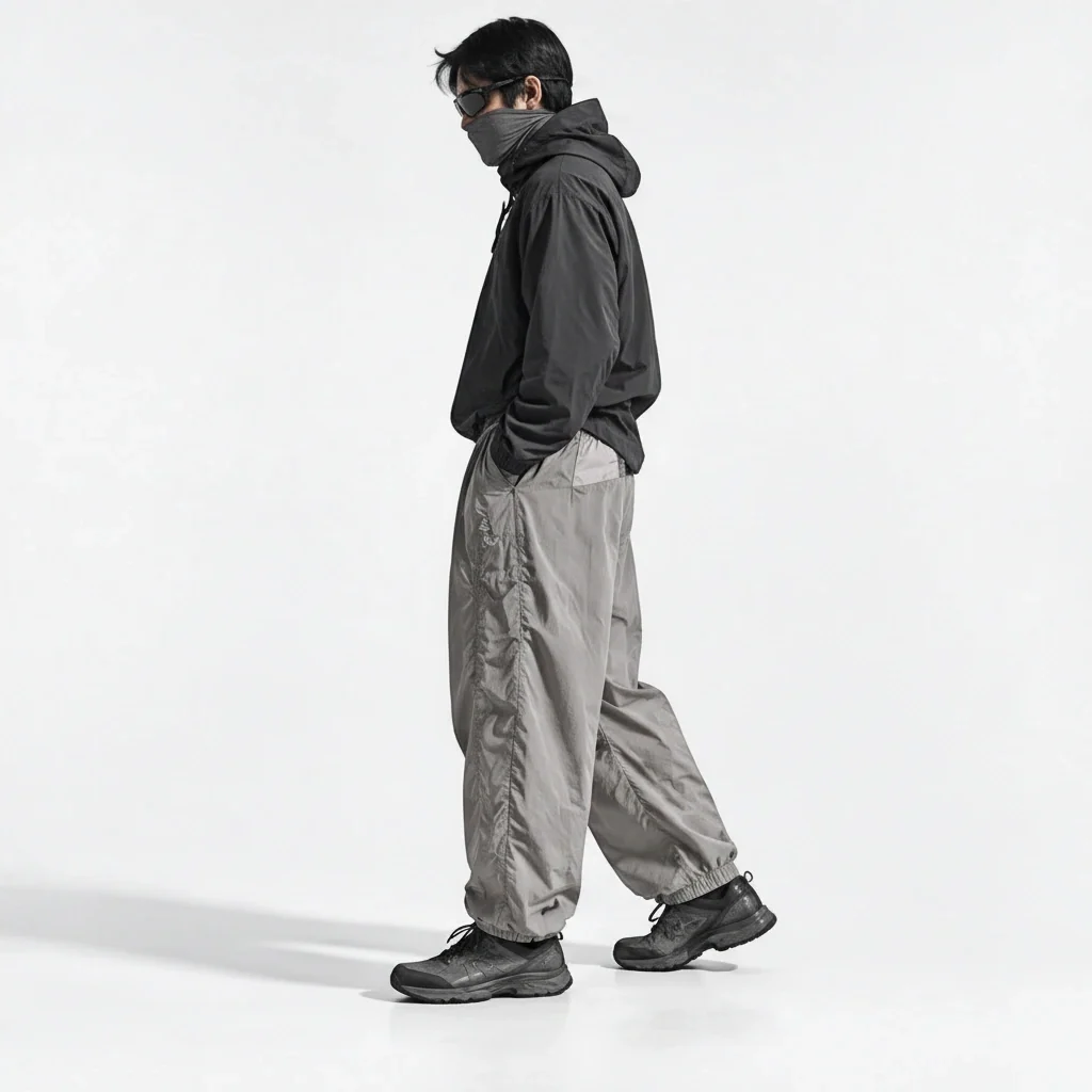 Eyre - Unisex Quick-Dry Windproof & Colour-Block Waterproof Trousers - Light Grey