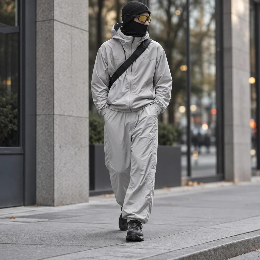 Eyre - Unisex Quick-Dry Windproof & Colour-Block Waterproof Trousers - Light Grey