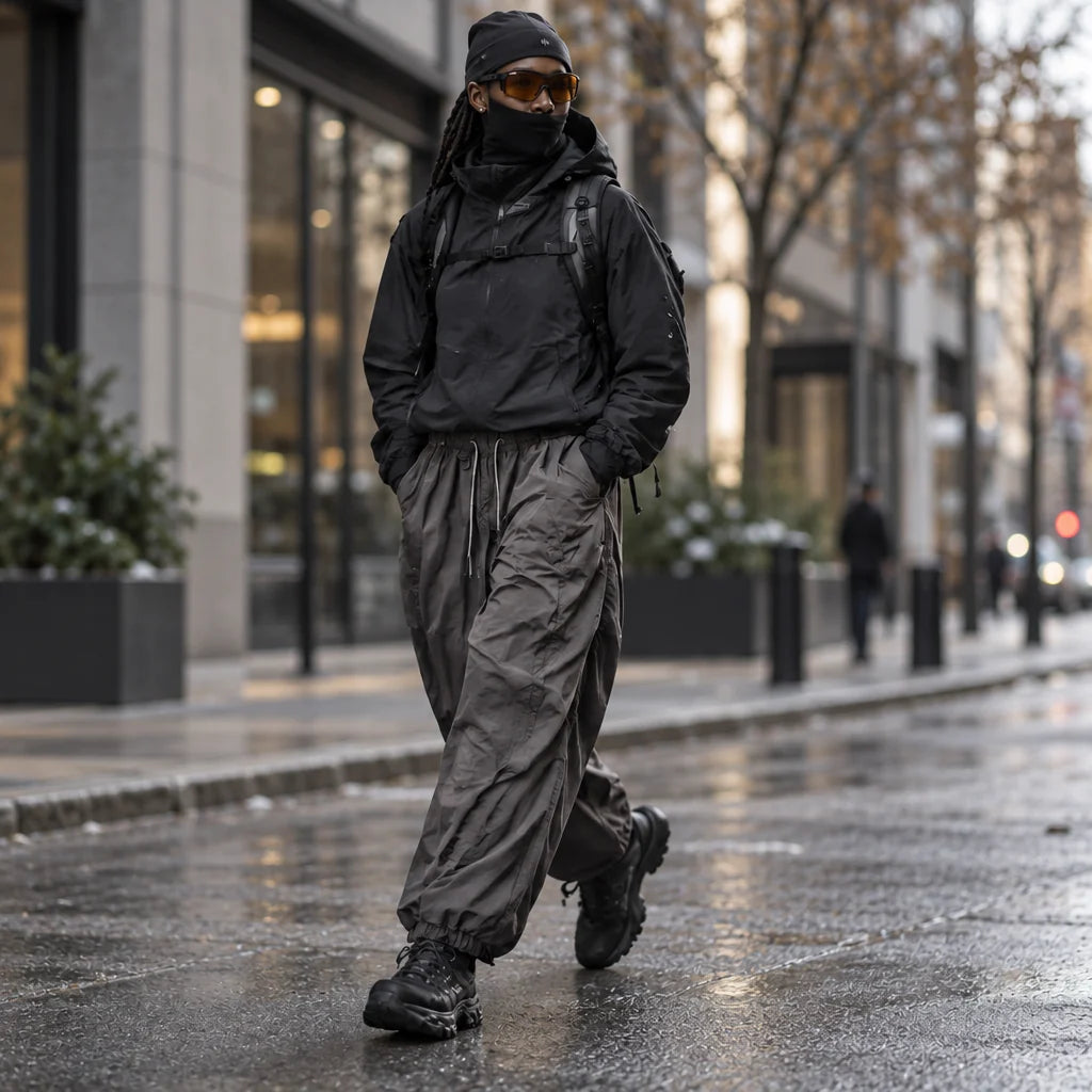 Eyre - Unisex Quick-Dry Windproof & Colour-Block Waterproof Trousers - Mist Purple