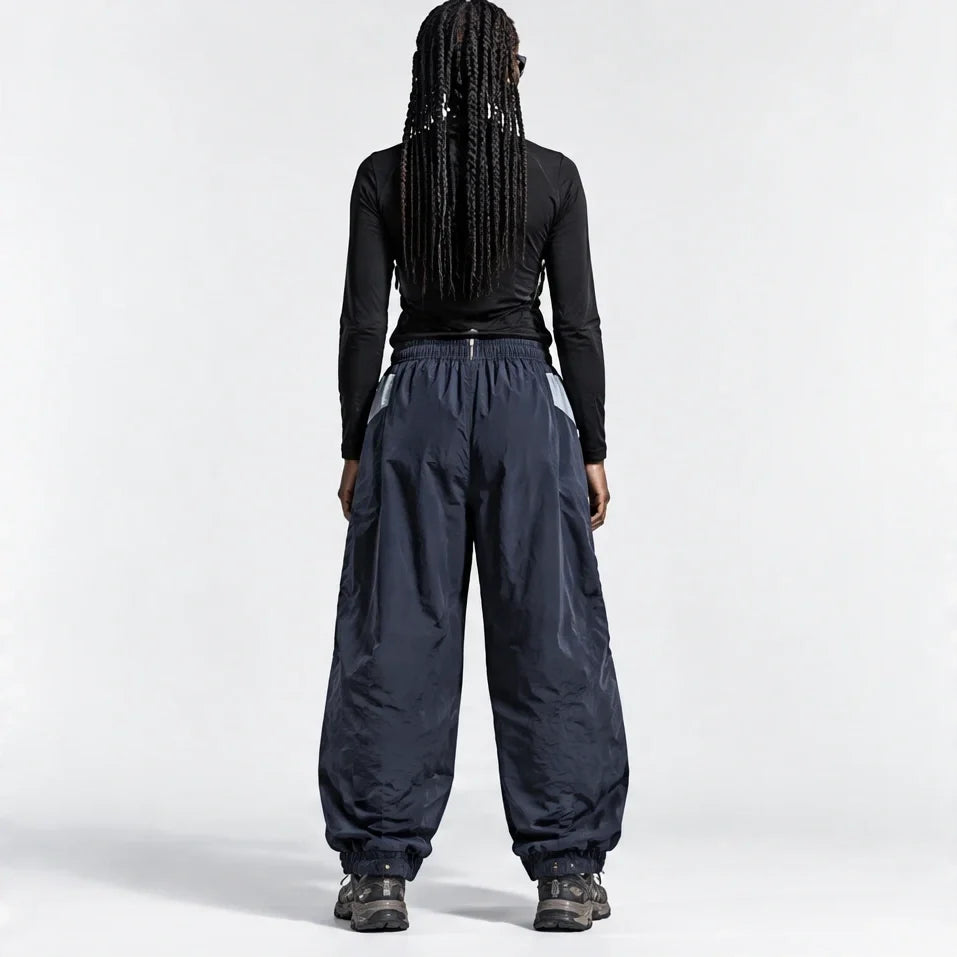 Eyre - Unisex Quick-Dry Windproof & Colour-Block Waterproof Trousers - Navy Blue