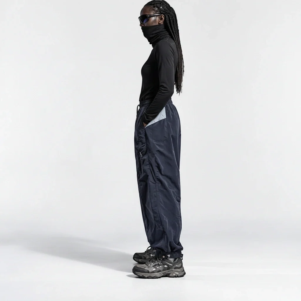Eyre - Unisex Quick-Dry Windproof & Colour-Block Waterproof Trousers - Navy Blue