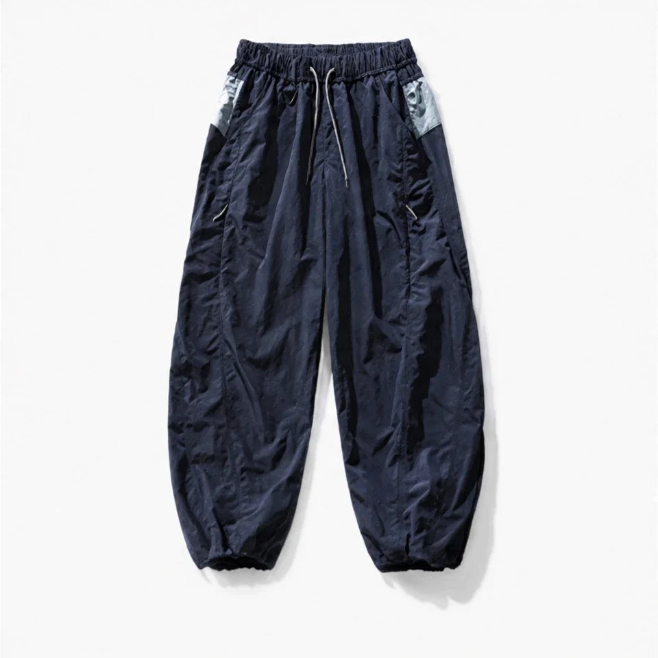 Eyre - Unisex Quick-Dry Windproof & Colour-Block Waterproof Trousers - Navy Blue
