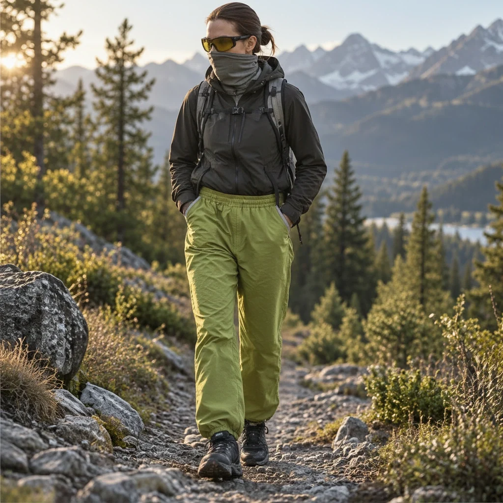 Eyre - Unisex Quick-Dry Windproof & Colour-Block Waterproof Trousers - Yellow Green