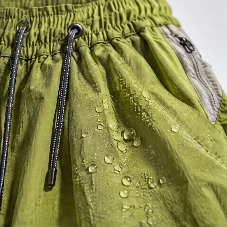 Eyre - Unisex Quick-Dry Windproof & Colour-Block Waterproof Trousers - Yellow Green