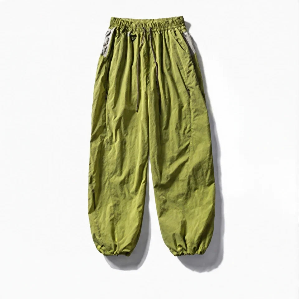 Eyre - Unisex Quick-Dry Windproof & Colour-Block Waterproof Trousers - Yellow Green