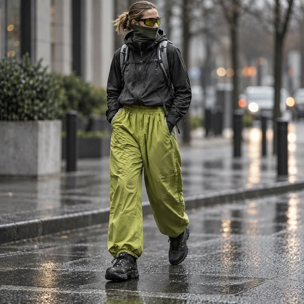 Eyre - Unisex Quick-Dry Windproof & Colour-Block Waterproof Trousers - Yellow Green