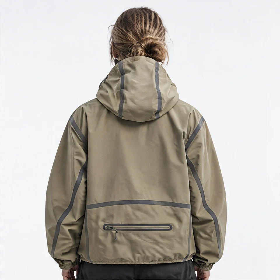 Nirl - Unisex Water-Repellent & Windproof Reflective Lightweight Jacket - Camel