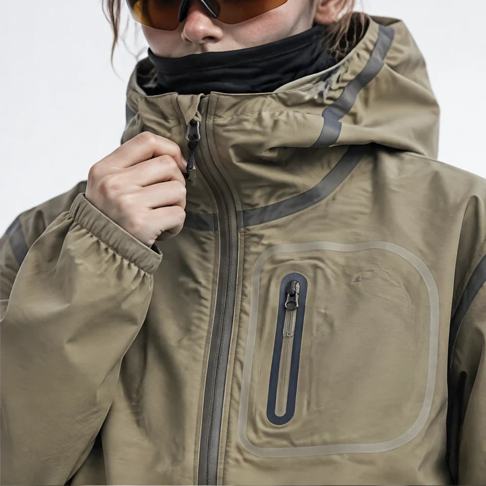 Nirl - Unisex Water-Repellent & Windproof Reflective Lightweight Jacket - Camel