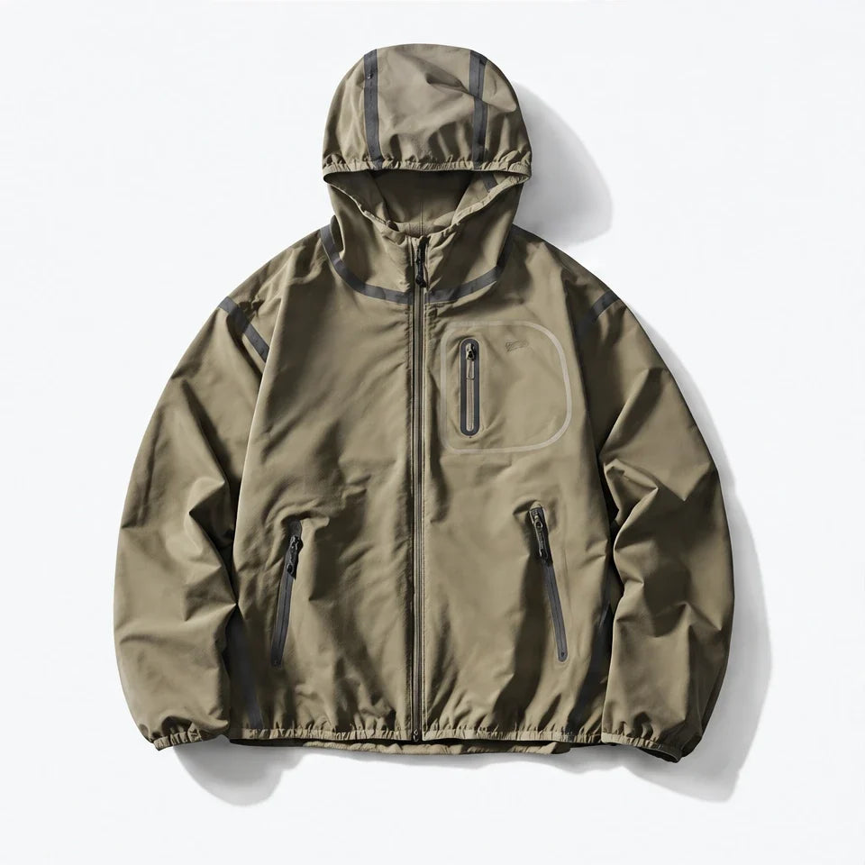 Nirl - Unisex Water-Repellent & Windproof Reflective Lightweight Jacket - Camel