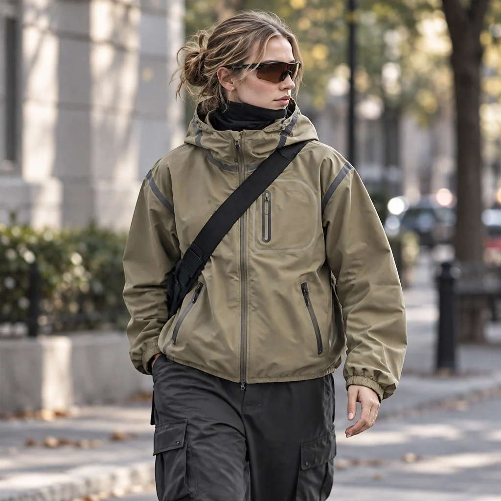 Nirl - Unisex Water-Repellent & Windproof Reflective Lightweight Jacket - Camel