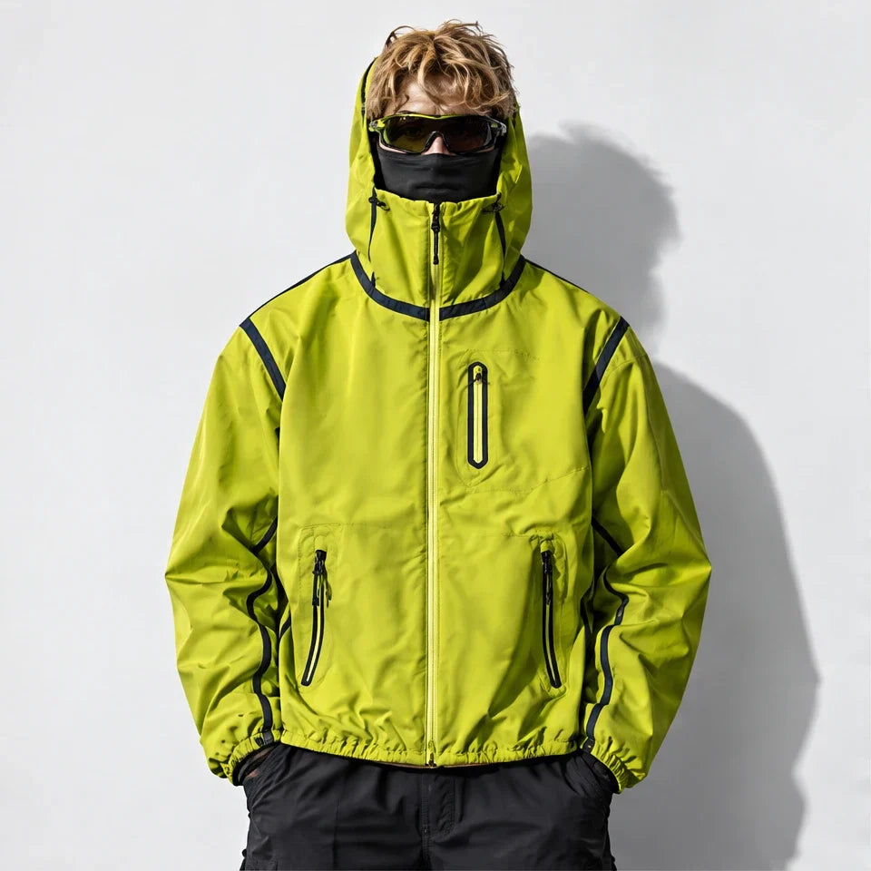 Nirl - Unisex Water-Repellent & Windproof Reflective Lightweight Jacket - Fluorescent Green