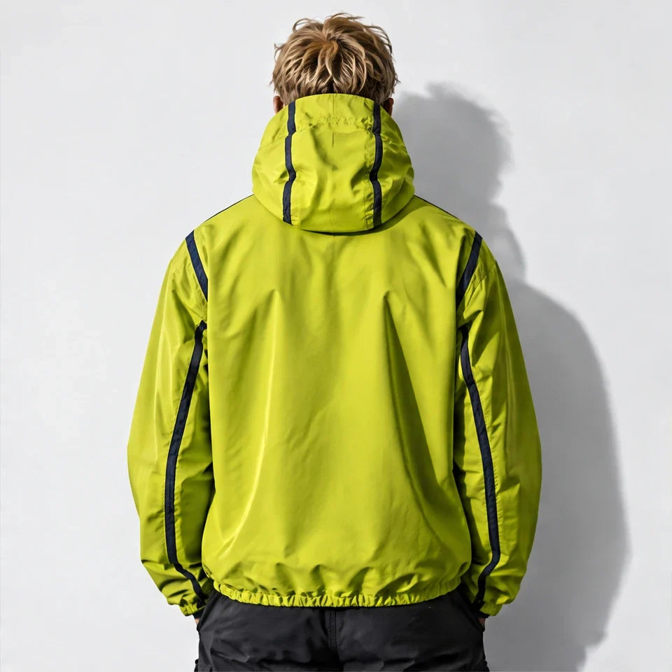 Nirl - Unisex Water-Repellent & Windproof Reflective Lightweight Jacket - Fluorescent Green