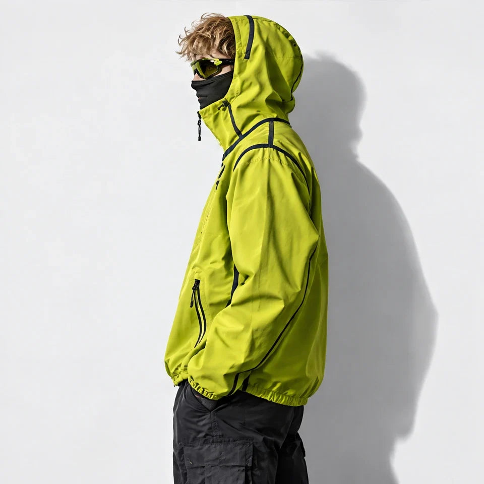 Nirl - Unisex Water-Repellent & Windproof Reflective Lightweight Jacket - Fluorescent Green