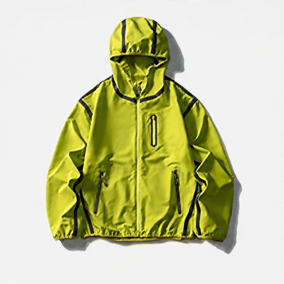 Nirl - Unisex Water-Repellent & Windproof Reflective Lightweight Jacket - Fluorescent Green