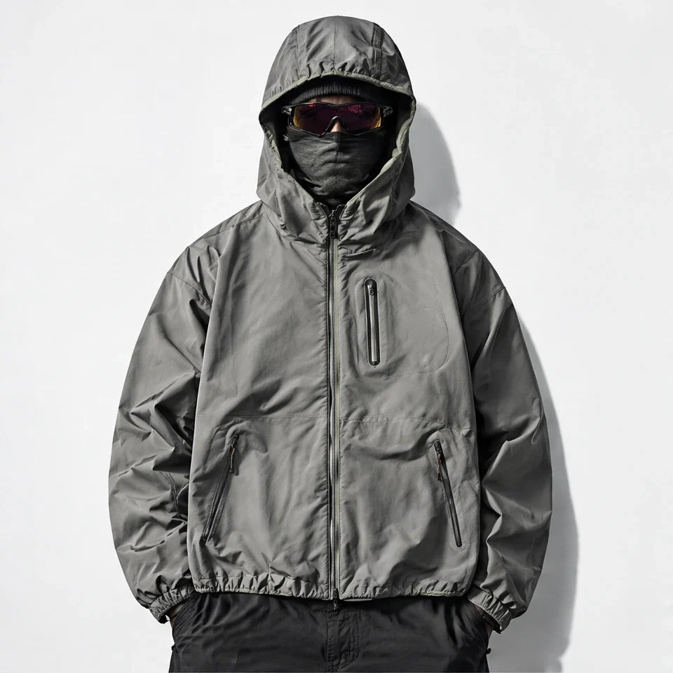 Nirl - Unisex Water-Repellent & Windproof Reflective Lightweight Jacket - Light Grey
