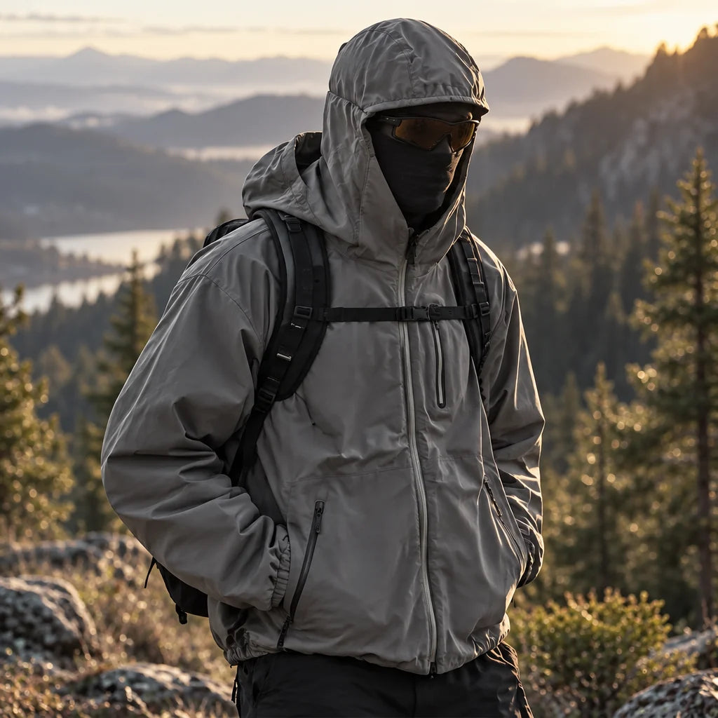 Nirl - Unisex Water-Repellent & Windproof Reflective Lightweight Jacket - Light Grey