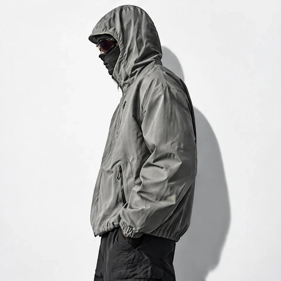 Nirl - Unisex Water-Repellent & Windproof Reflective Lightweight Jacket - Light Grey