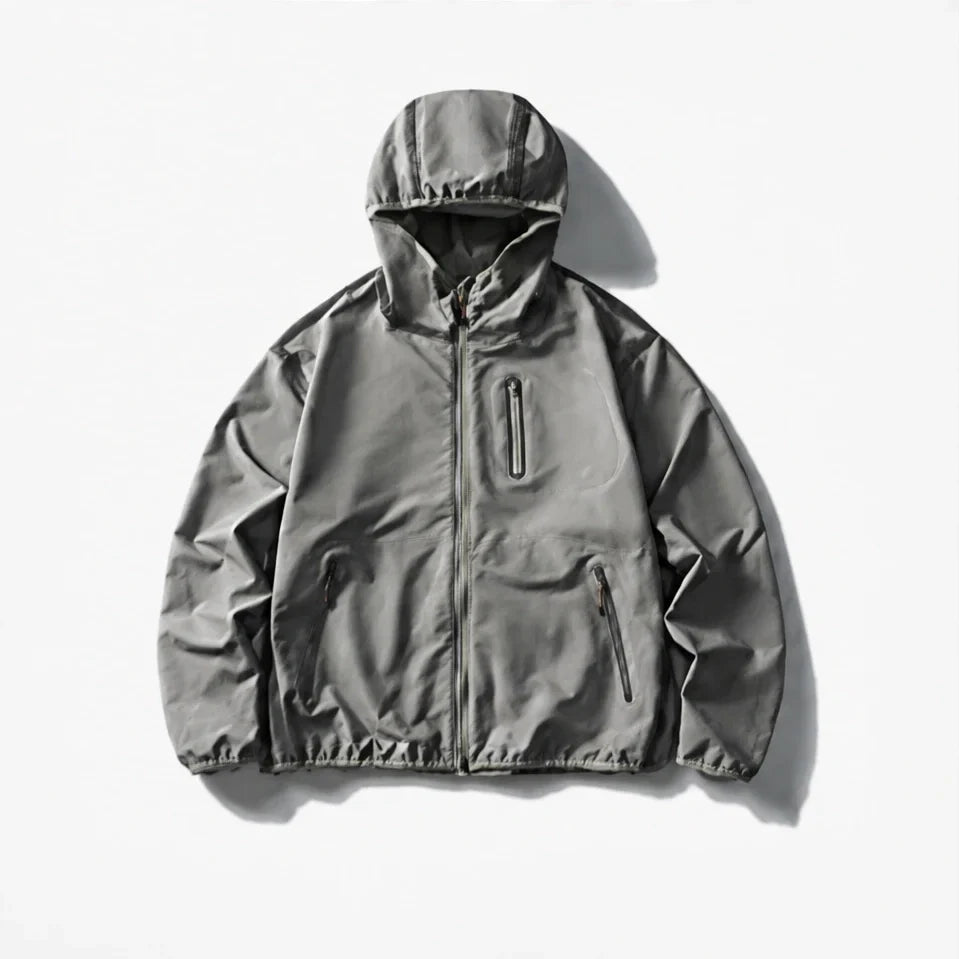 Nirl - Unisex Water-Repellent & Windproof Reflective Lightweight Jacket - Light Grey
