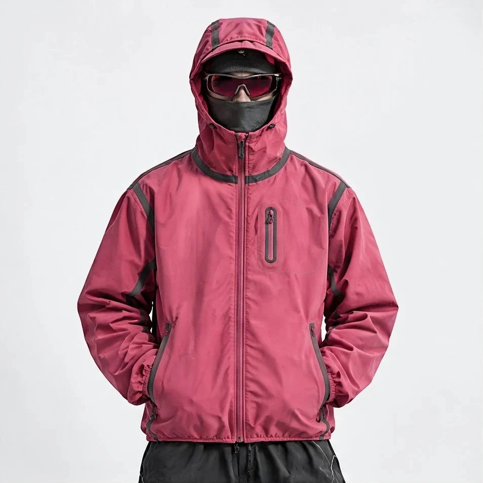 Nirl - Unisex Water-Repellent & Windproof Reflective Lightweight Jacket - Pink