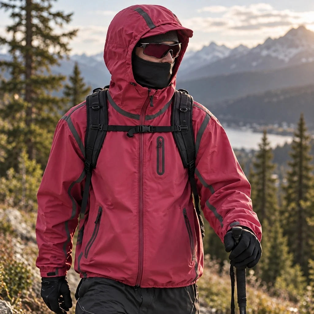 Nirl - Unisex Water-Repellent & Windproof Reflective Lightweight Jacket - Pink