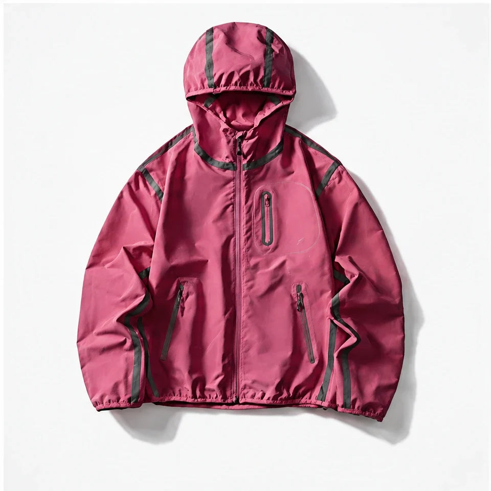 Nirl - Unisex Water-Repellent & Windproof Reflective Lightweight Jacket - Pink