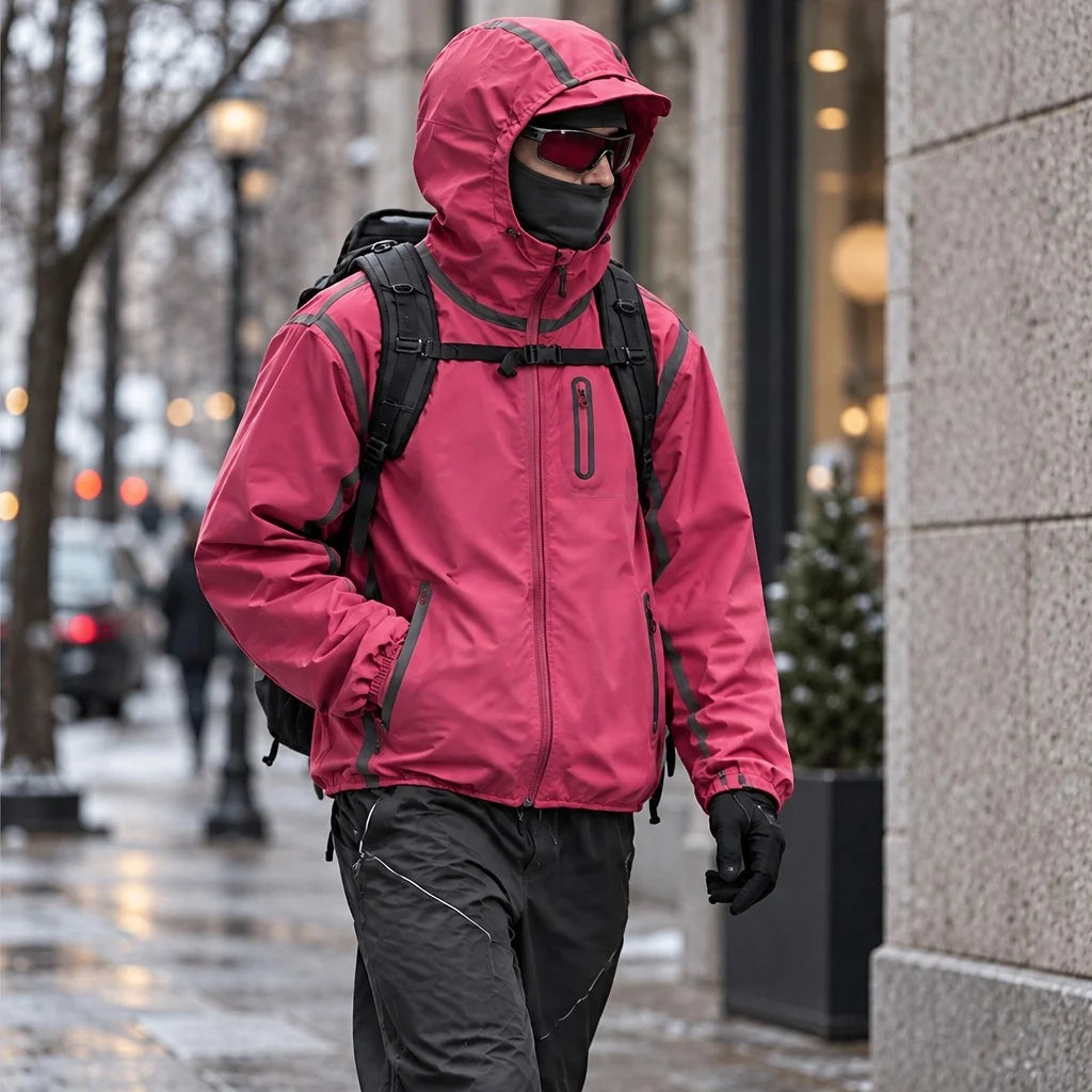 Nirl - Unisex Water-Repellent & Windproof Reflective Lightweight Jacket - Pink